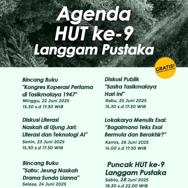 Peringatan HUT ke-9 Langgam Pustaka “Tumbuh Bersama”, Merayakan Perjalanan dan Kebersamaan